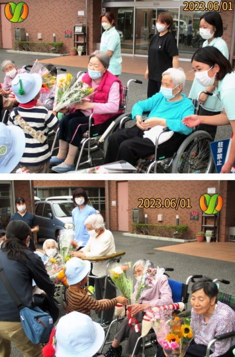 みどり幼稚園さまからお花のプレゼント
